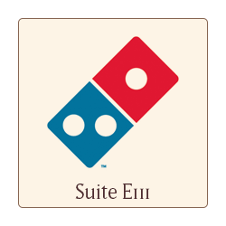 Domino's logo, Suite E111