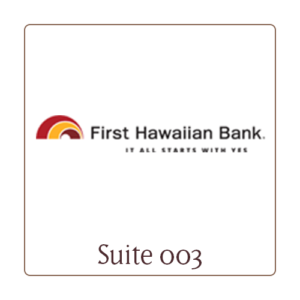 First Hawaiian Bank logo, Suite 003