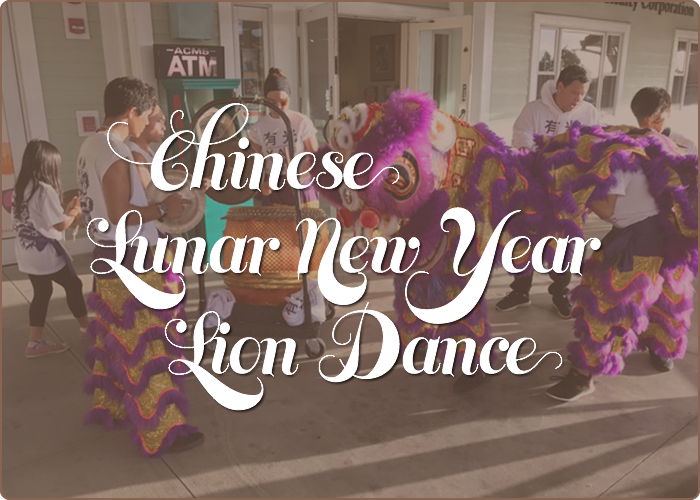 Chinese Lunar New Year Lion Dance scene